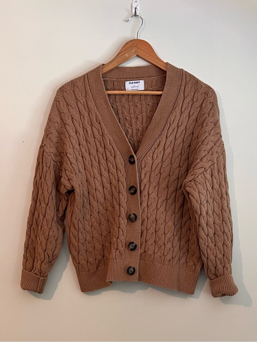 Old Navy Cable Knit Button Cardigan - Brown
